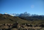 Der erste Anblick der Gebirgskette Fitz Roy - wow!