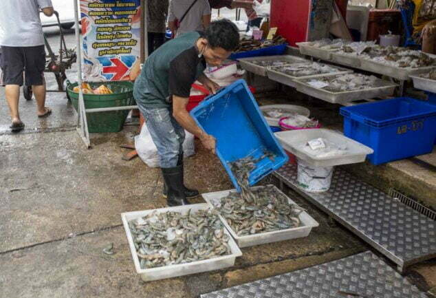 Der Besuch des Mae Klong Railway Market bei Bangkok